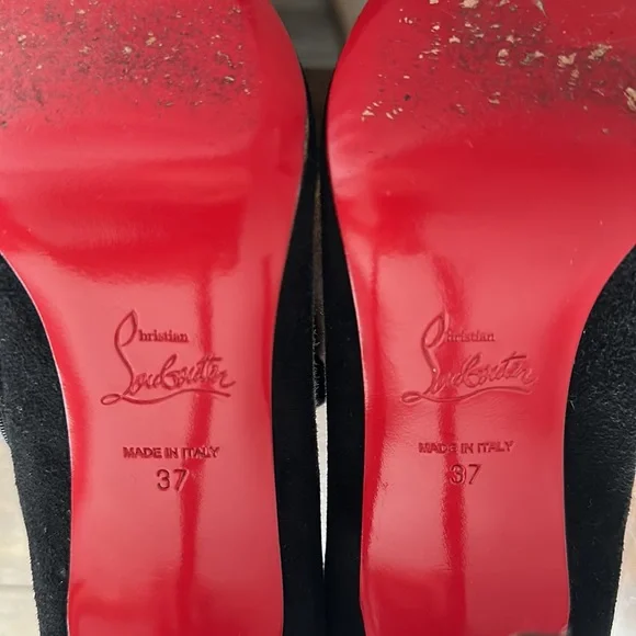 Christian Louboutin Suede Black Booties - Picture 6 of 8